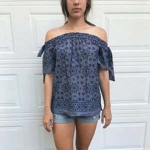 floral off the shoulder top